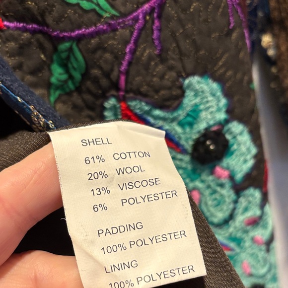 Ritu Kumar Multicolor Patchwork Embroidered Trench Boho Coat Jacket-4 - Picture 15 of 15